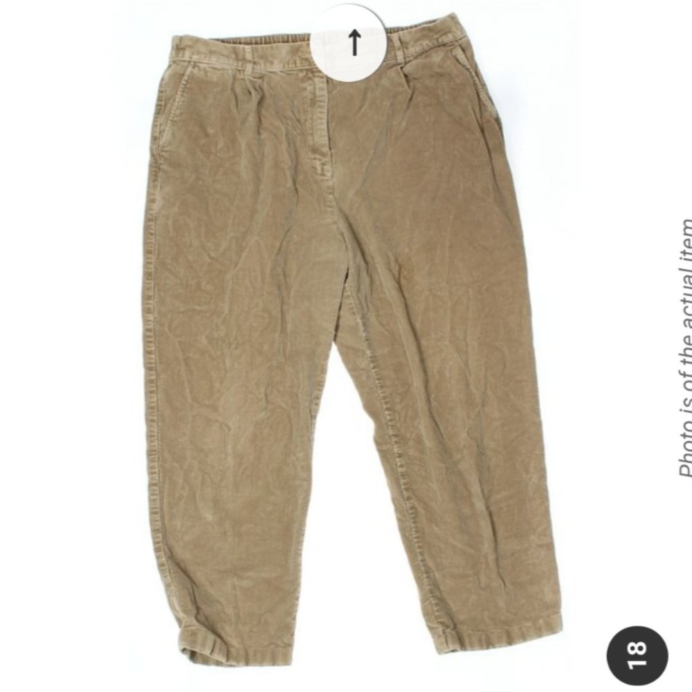 L.L. Bean Casco Corduroy Pants Straight Leg 18W Women's Plus